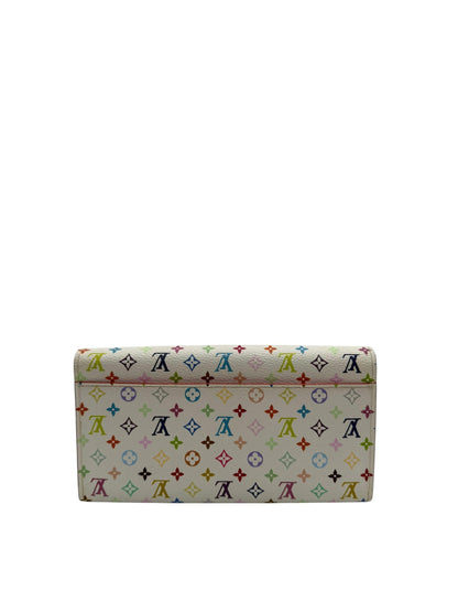 LOUIS VUITTON SARAH WHITE MULITCOLOR CANVAS WALLET