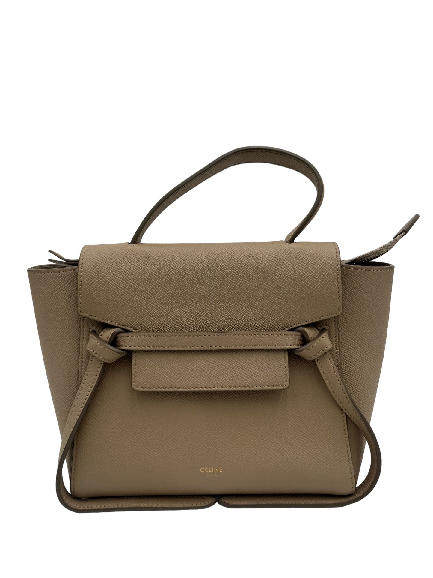 CELINE BELT BAG NANO IN BEIGE WITH GOLD HARDWARE