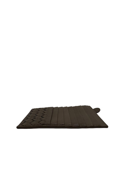 BOTTEGA VENETA GRAY LAMBSKIN CARD HOLDER