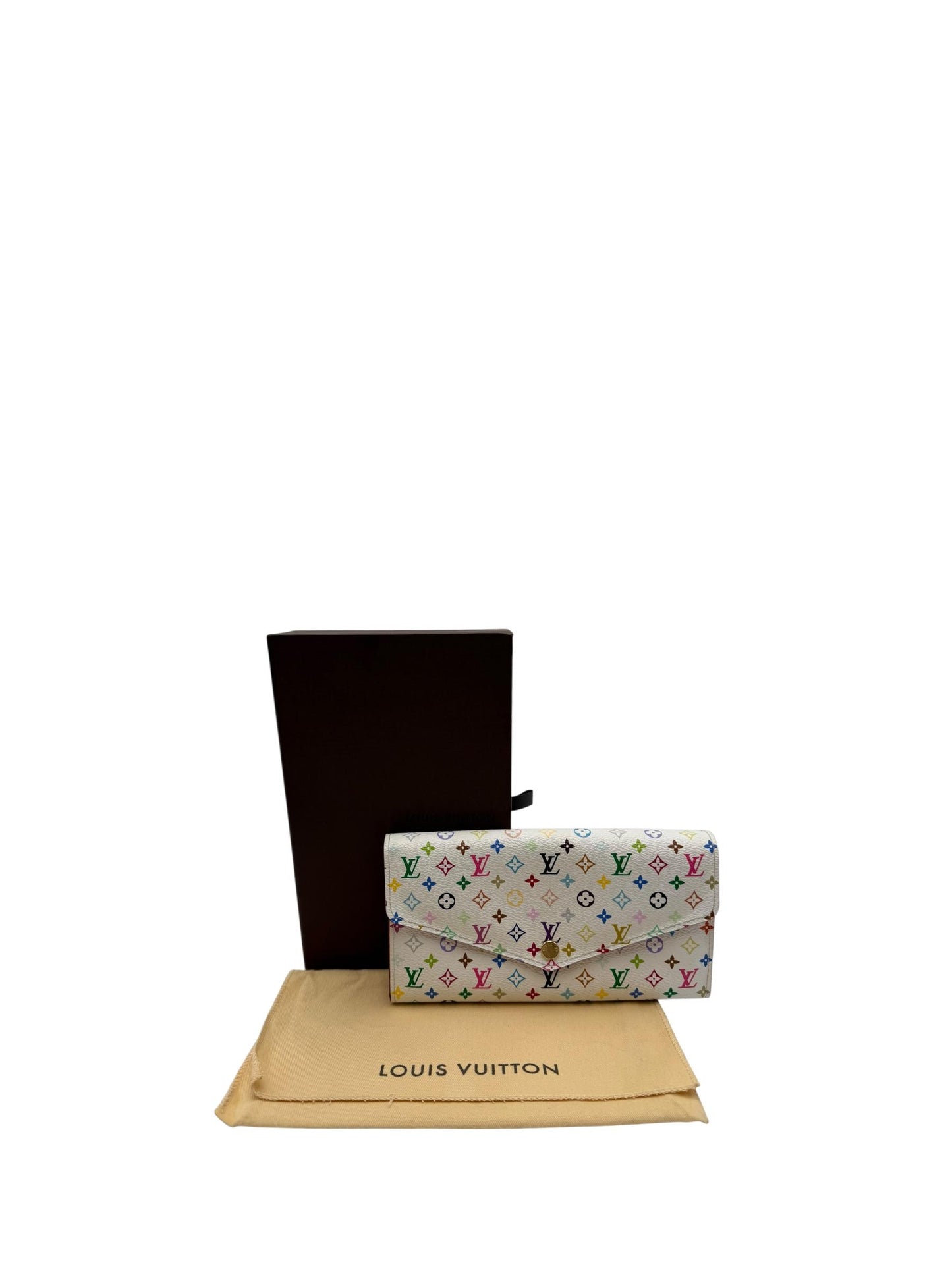 LOUIS VUITTON SARAH WHITE MULITCOLOR CANVAS WALLET