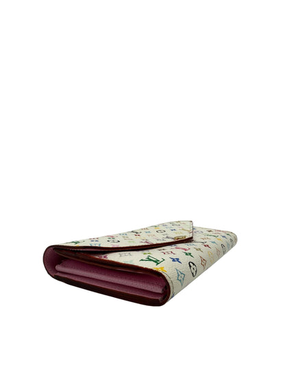 LOUIS VUITTON SARAH WHITE MULITCOLOR CANVAS WALLET