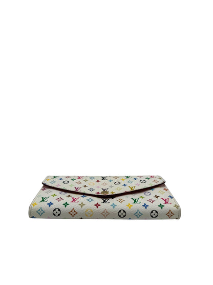 LOUIS VUITTON SARAH WHITE MULITCOLOR CANVAS WALLET