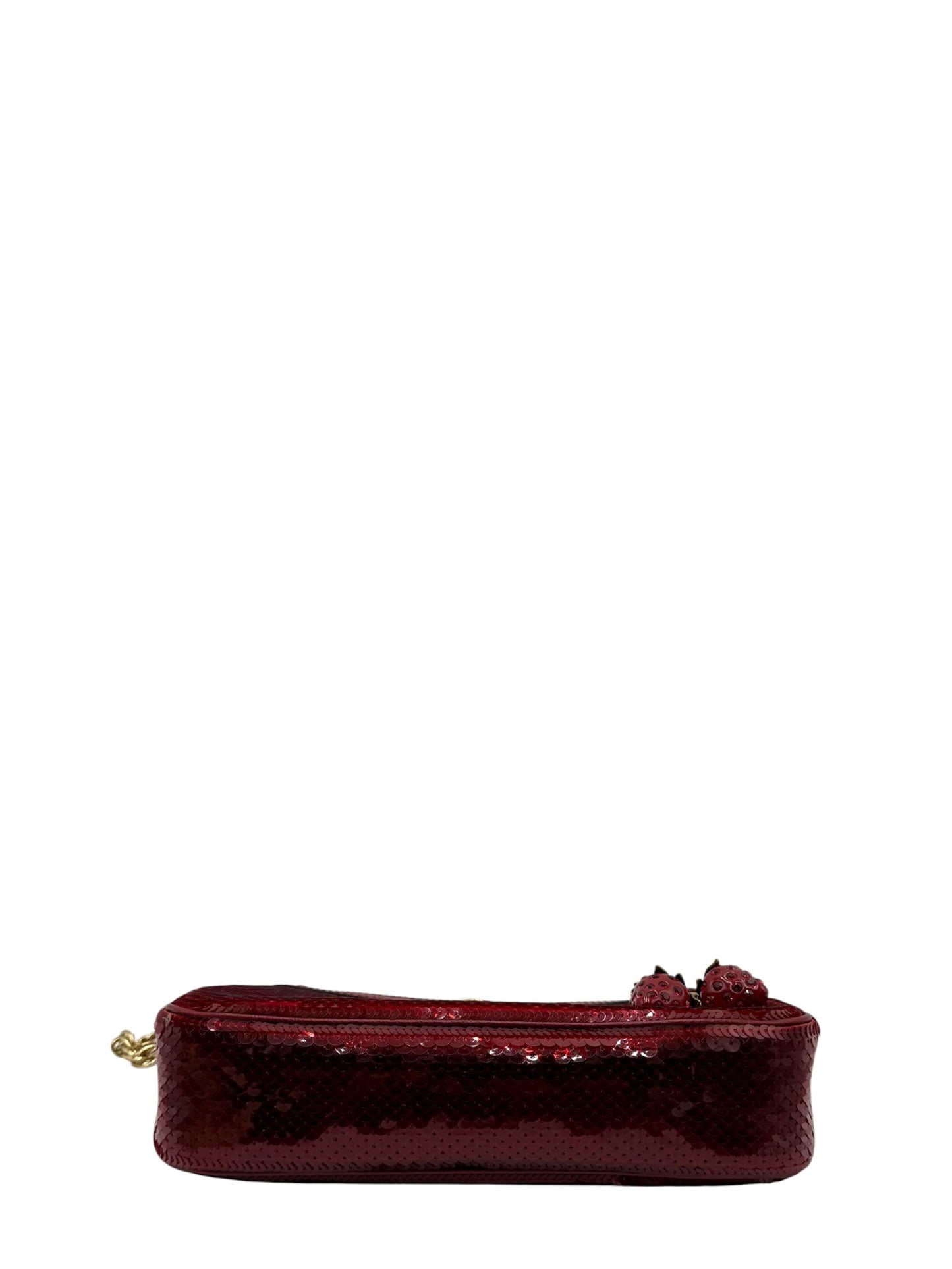 GUCCI OPHIDIA RED FABRIC SHOULDER BAG