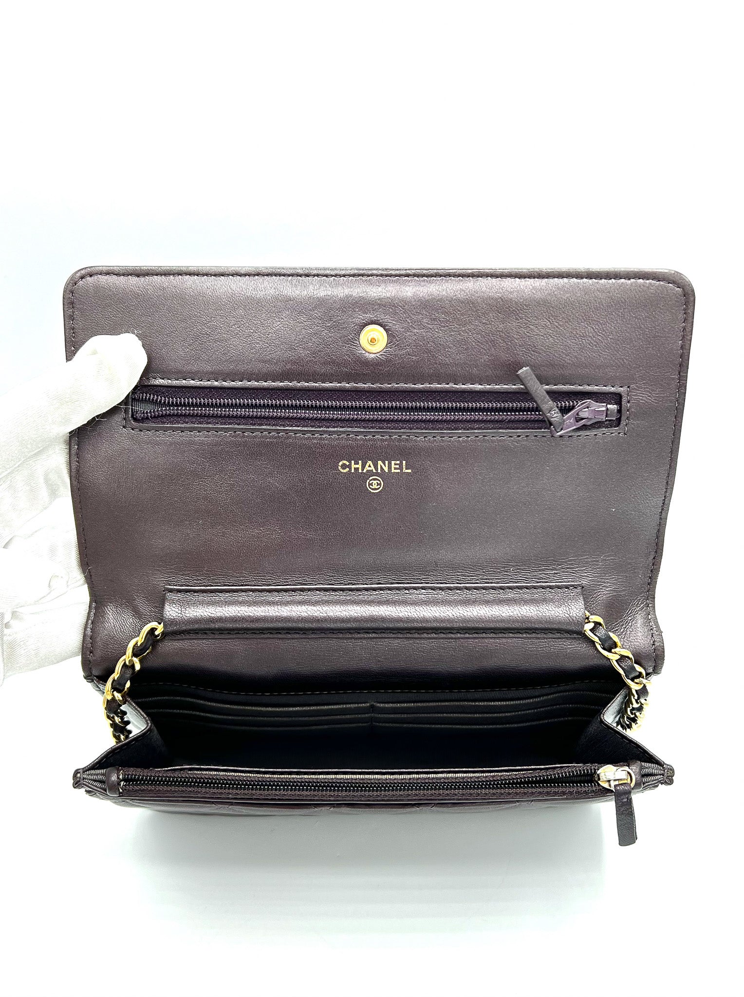 CHANEL WALLET ON CHAIN TIMELESS/CLASSIQUE LEATHER CROSSBODY BAG