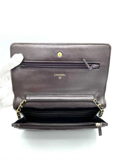 CHANEL WALLET ON CHAIN TIMELESS/CLASSIQUE LEATHER CROSSBODY BAG