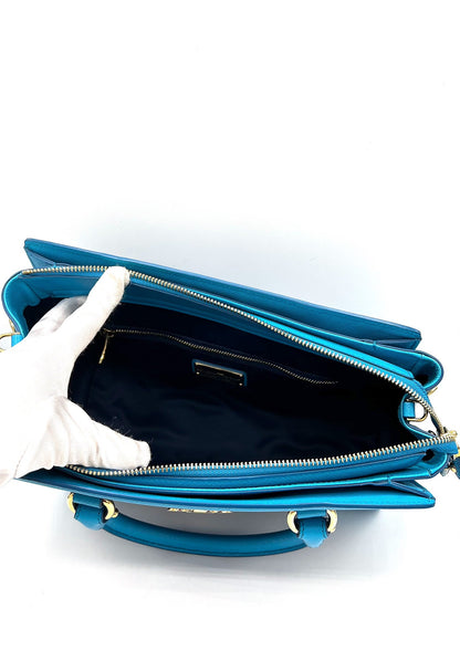 FERRAGAMO BEKY WOMEN PACIFFIC BLUE SATCHEL